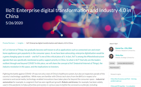 IIoT_Enterprise digital transformation and Industry 4.0 in China