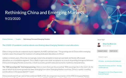 Rethinking China and Emerging Markets